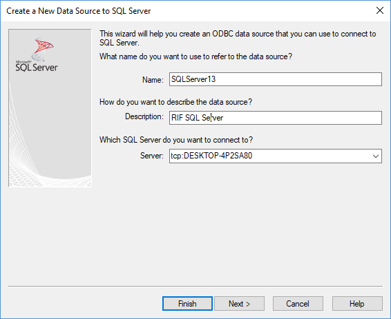 SQL Server ODBC Setup 1