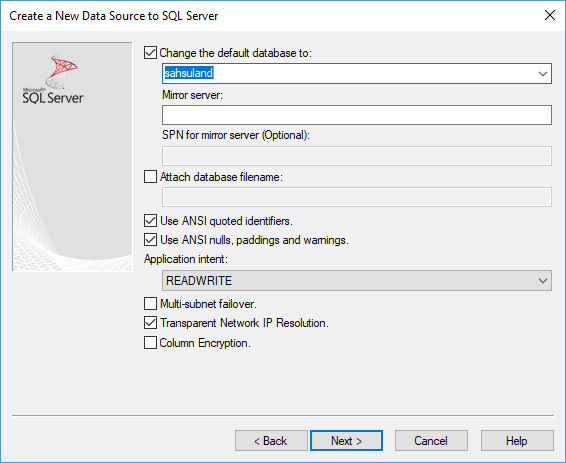 SQL Server ODBC Setup 3